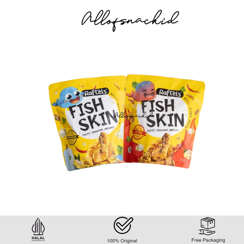 

Raftels - Fish Skin - Keripik Kulit Ikan - Crunchy - Gurih - 75gr