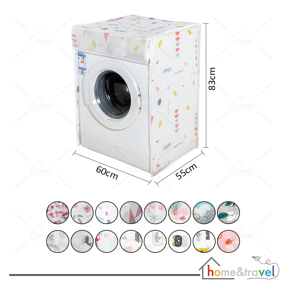 HOVELSHOP Sarung Mesin Cuci Anti Air Peva Anti Debu Washing Machine Cover