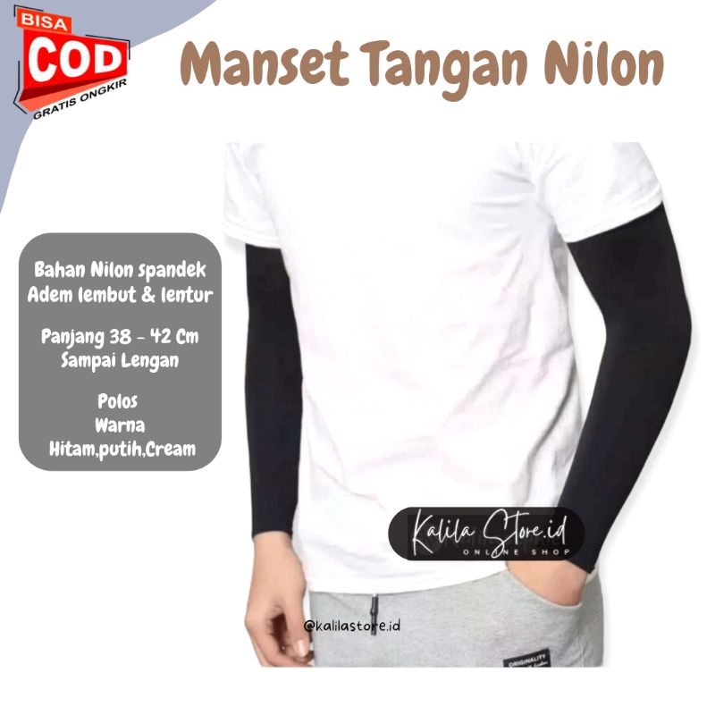 Manset tangan tebal panjang selengan premium nilon