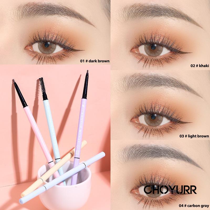 【COD】Eyebrow Pensil Alis Double Head Tipis Thin Core Eyebrow Tahan Lama Original Kecil Kecantikan Original -CH