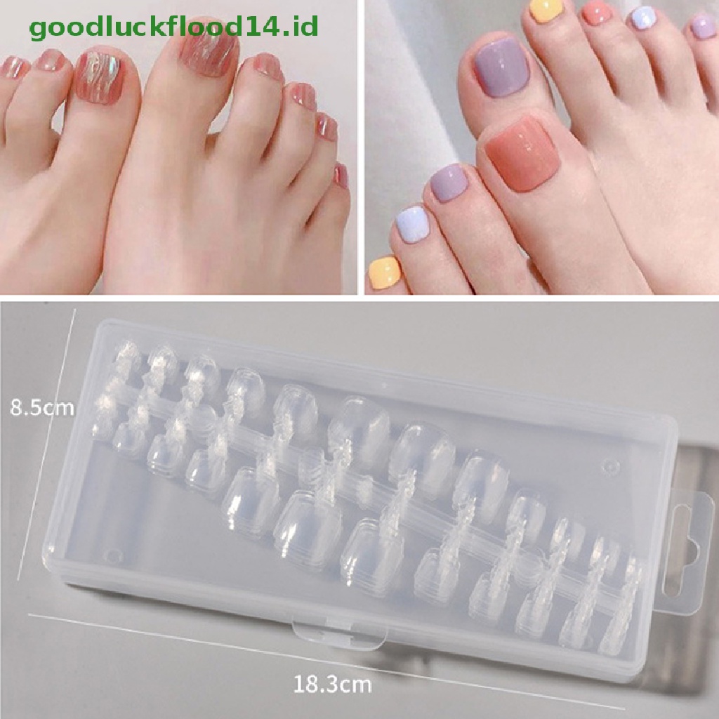 [GOOGFOUR] 240pcs Kuku Kaki Full Cover Persegi Palsu Fake Nails Tips Nails Manicure [TOP]