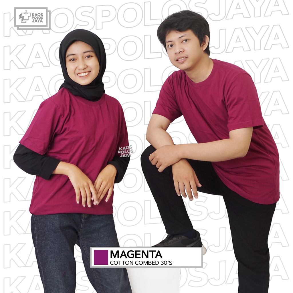 KAOS POLOS MAGENTA / KAOS POLOS COTTON COMBED 30S MAGENTA / KAOS PREMIUM