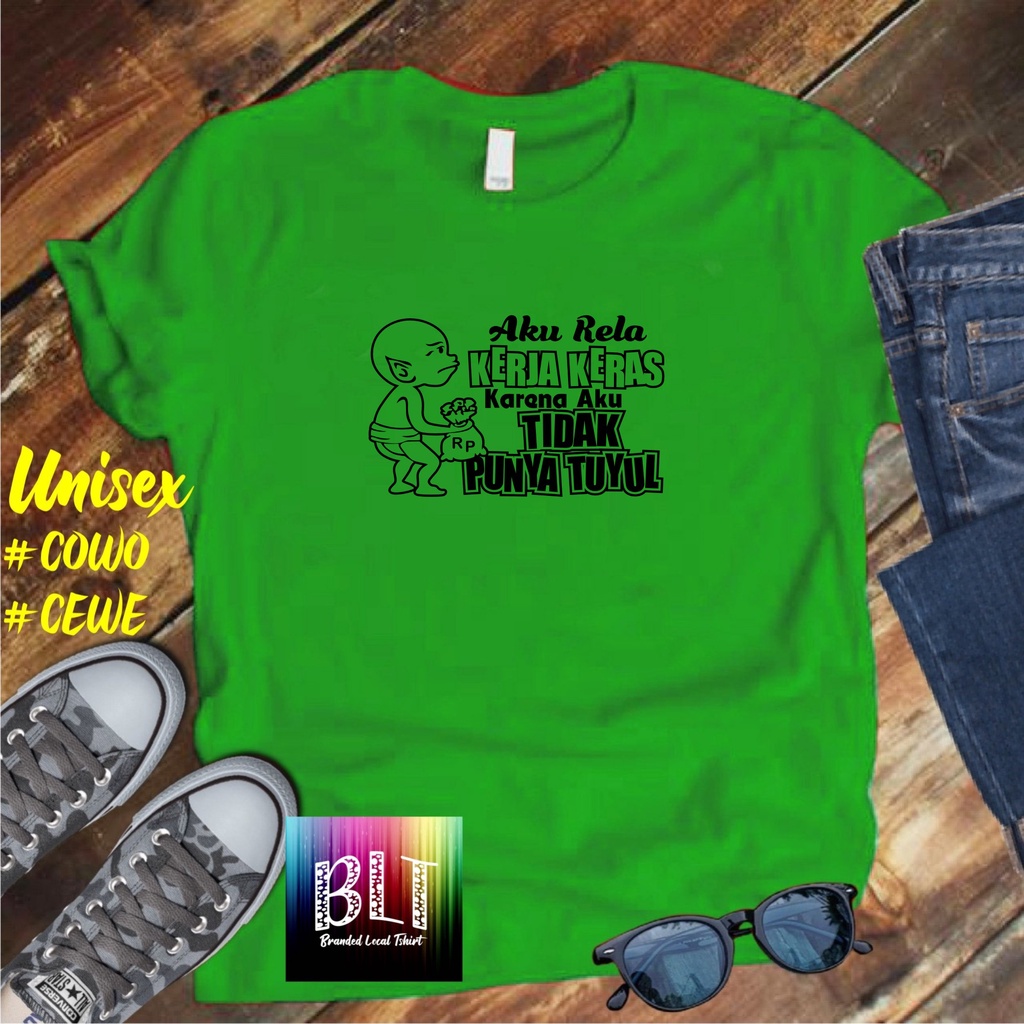 Cod Diskon Promo Gratis Ongkir/Kaos AKU RELA KERJA KERAS /Kaos Terlaris Kualitas Terjamin Kaos Pria Distro /Kaos Murah Kaos katun/Pakaian Pria  Pakaian Wanita Kaos Viral/Best Seller