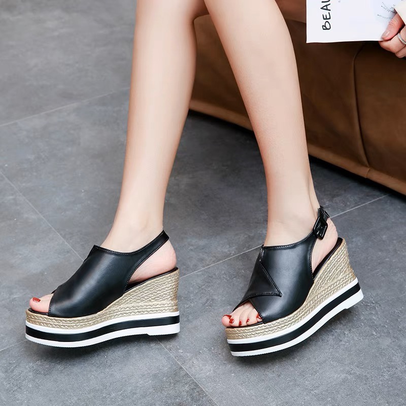 XX0020 Wedges Wanita Fashion Import Sandal Hak Tinggi Wegi Ready Jakarta Bisa COD (With Box)