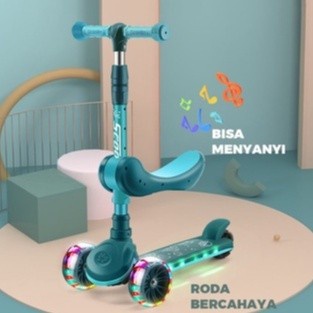 Scooter Kursi Exotic Kursi Lampu Music HB 206 Roda 3 Ada Kursi Lampu