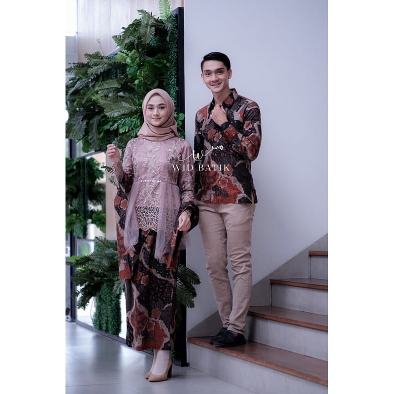 [PALING MURAH] - FANY 1 SET COUPLE LAMARAN TERBARU KEKINIAN//KEBAYA WISUDA KONDANGAN WANITA REMAJA FULL BROKAT DETAIL MUTIARA KOMBINASI TULLE TUTU//KEMEJA BATIK PRIA SLIMFIT MURAH//READY JUMBO XXL