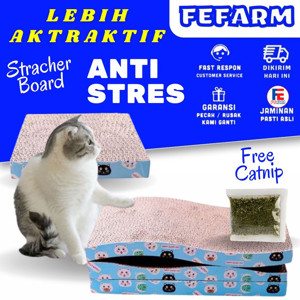 CAT SCRATCHER - MAINAN KUCING GARUKAN KUCING CAT SCRATCHING BOARD FEFARM