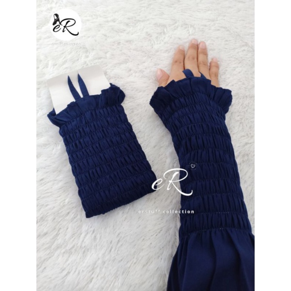 HANDSOCK BALQIS / HANDSOCK RING SMOCK WOOLPEACH / MANSET CINCIN SENADA KERUT