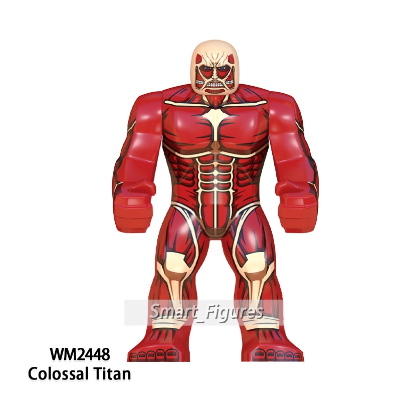 Blok Bangunan Attack on Titan Minifigures Armin Arlert Eren Jaeger Colossal Titan Kartun Mini Angka WM6148 Mainan