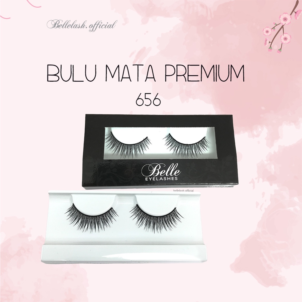 656 Bulu Mata Palsu Handmade Natural False Eyelash Eye Lashes Belle Eyelashes Premium