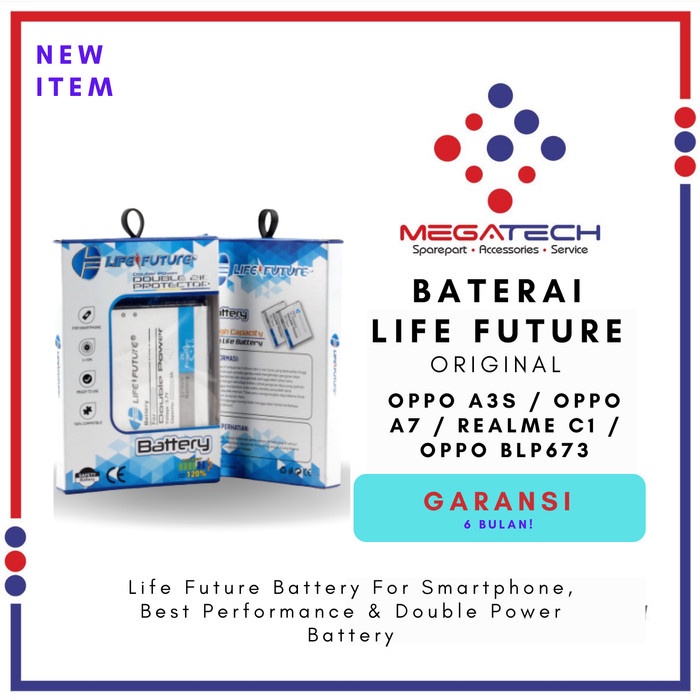 BIG SALE Baterai Oppo A3s - Oppo A7/ Baterai Realme C1/ Seri BLP673 Life Future