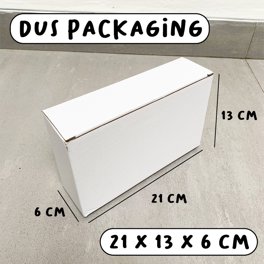 

DUS PACKAGING PUTIH 21x13x6 cm / 21 x 13 x 6 cm / dus paket, kardus, kerdus, karton, kemasan putih, pembungkus putih bekas second
