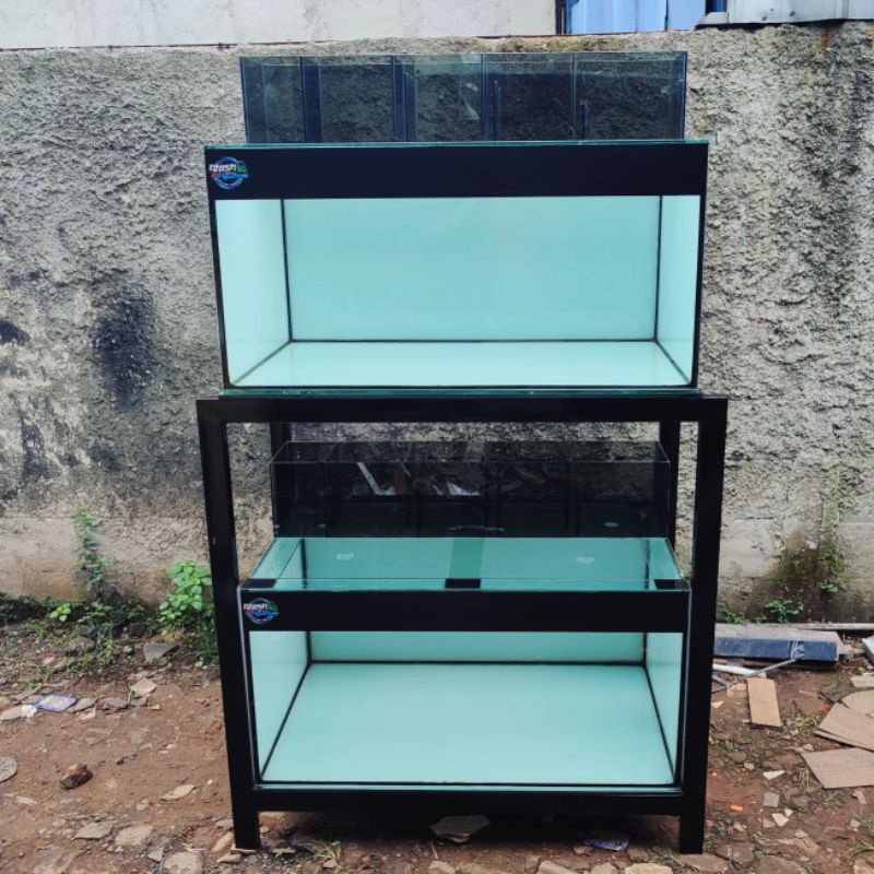 PAKET AQUARIUM 100X60X50 FULL BEGROUND RAK HOLO GALVANIS 4X6