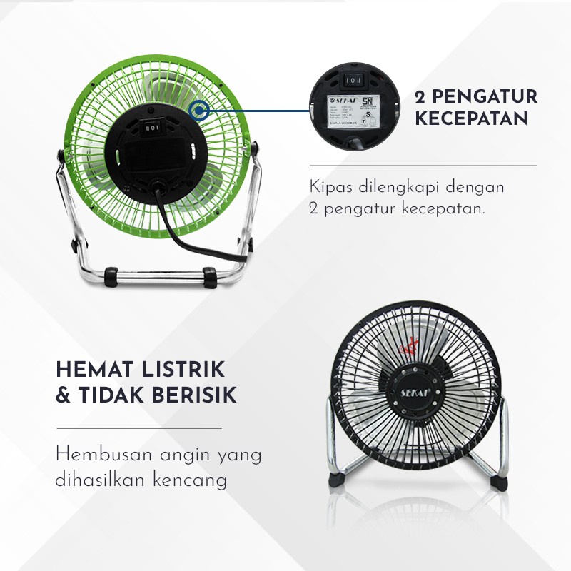 Desk Fan 6 Inch Sekai HFN-650 Kipas Angin Meja Duduk 6 Inch HFN650 Floor Fan