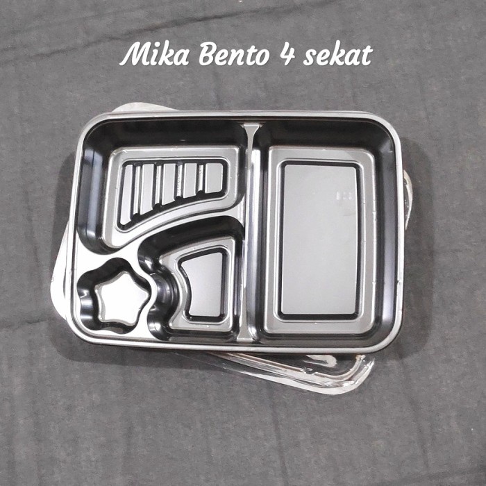 MIKA BENTO SEKAT 4 KOTAK NASI MIKA PLASTIK