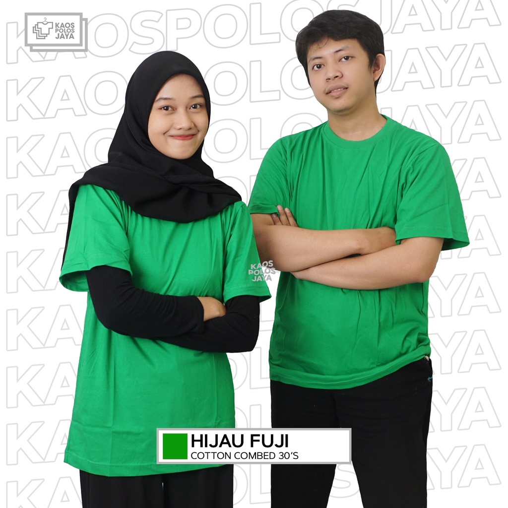 Kaos polos hijau fuji /Kaos Polos 100% cotton combed 30s /  Kaos polos murah / Kaos polos premium