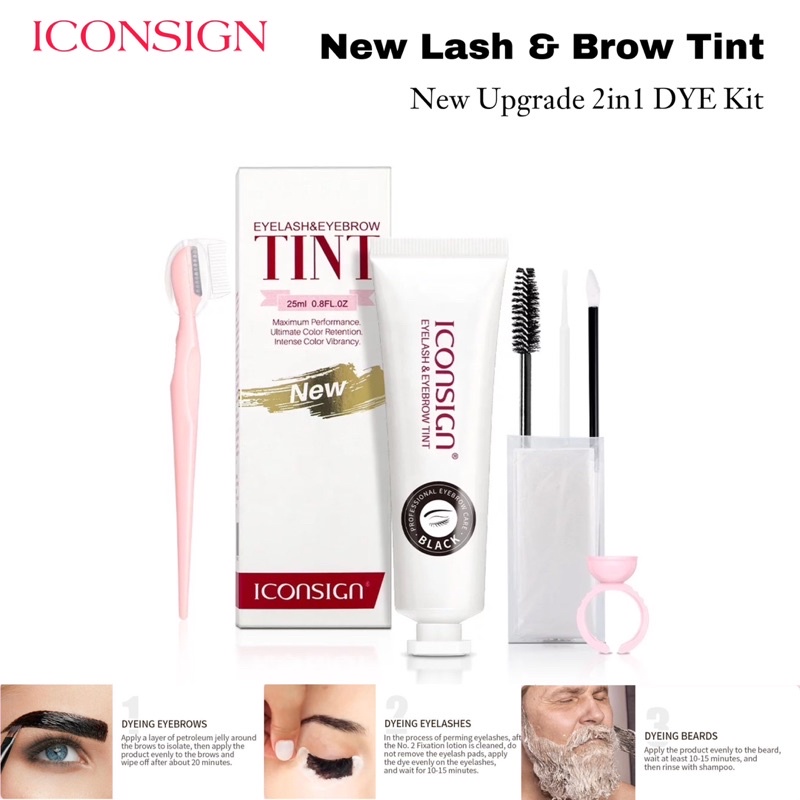 ICON New Upgrade Eyelash &amp; Eyebrow Tint DYE Kit 25ml