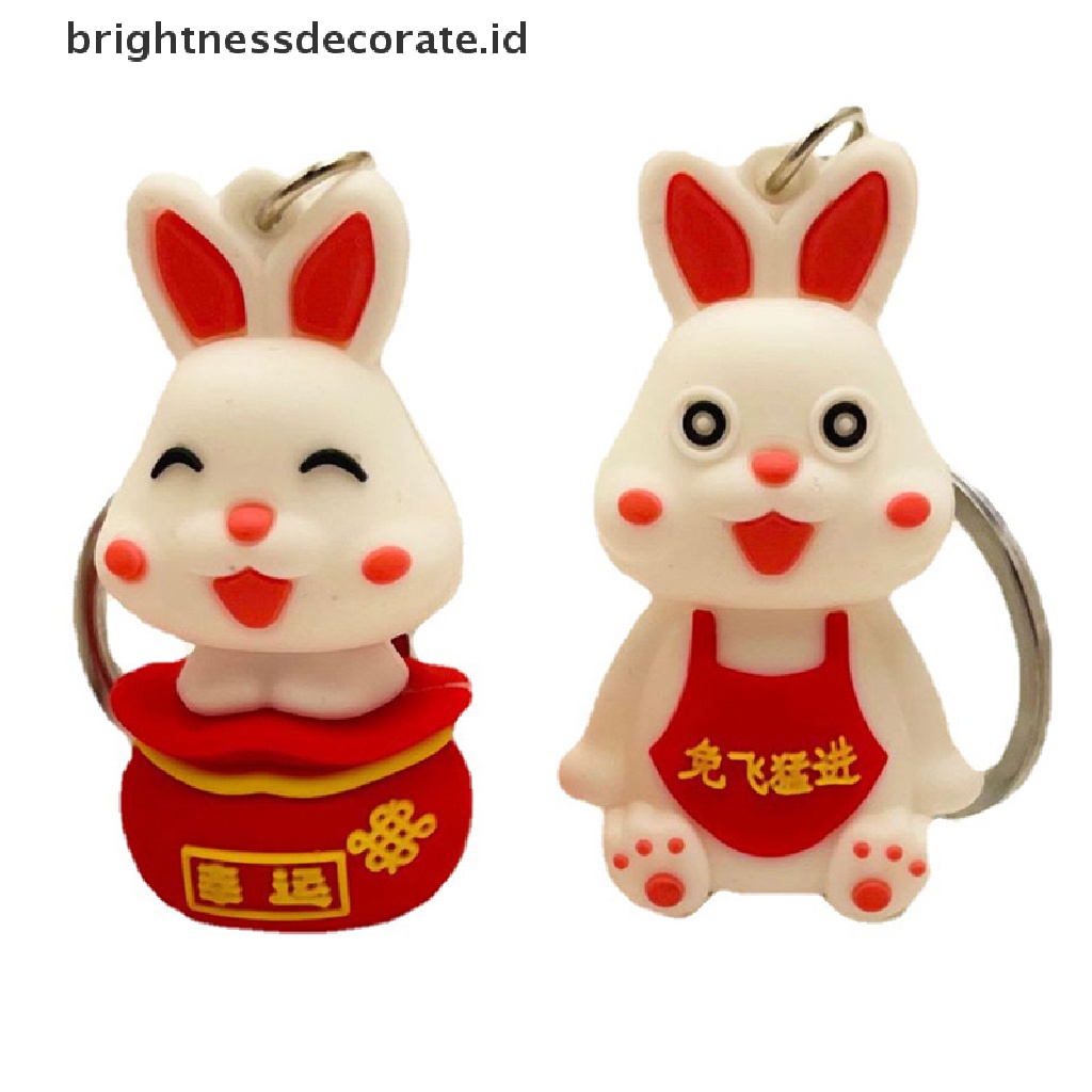 [Birth] 2023kunci Kelinci Tahun Baru Kartun Fortune Rabbit KeyChain Gantungan Kunci Mobil Cincin Mahasiswa Pasangan Tas Liontin [ID]