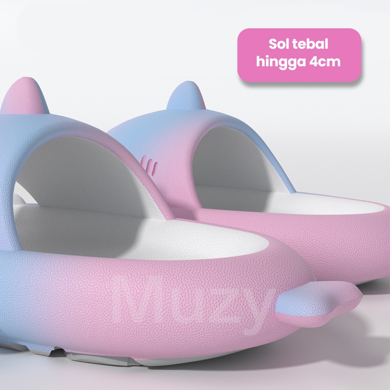 MUZY Sendal Karet Hiu Anak Sendal Hiu Dewasa Sendal Lucu Sandal Slop Karakter HSN601-2