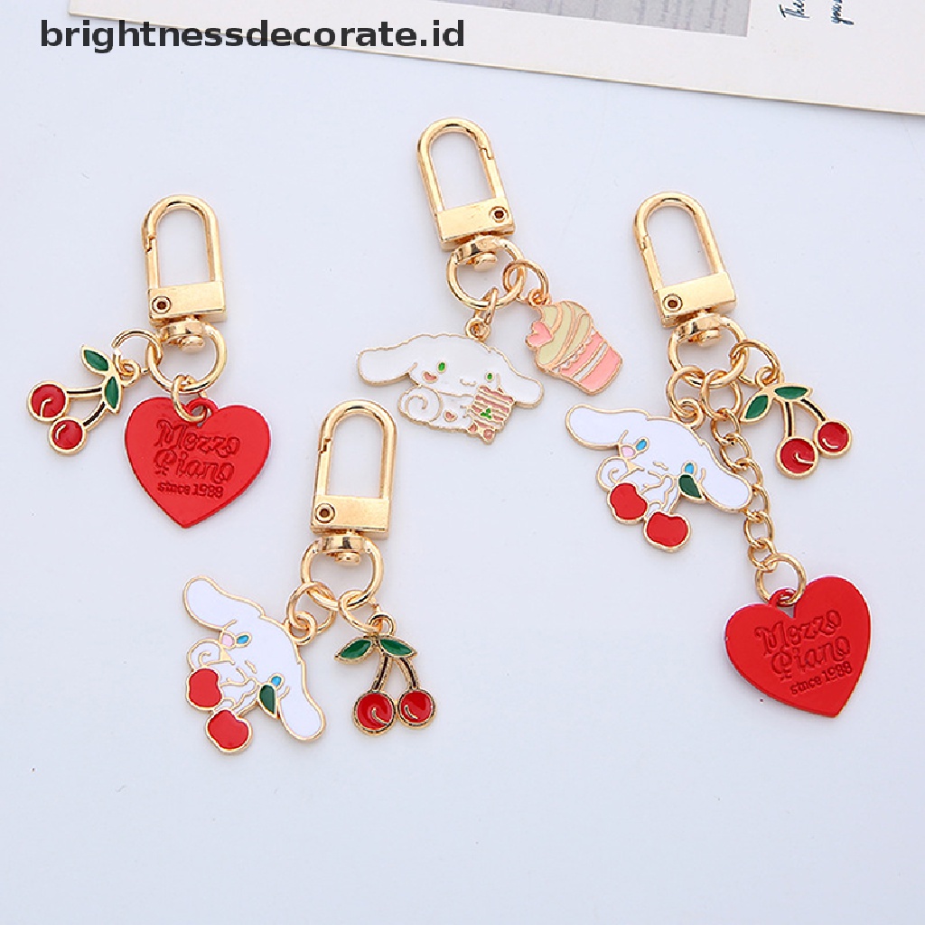 [Birth] Cherry Cinnamon Dog Gantungan Kunci Tas Liontin Keyc Lucu Cantik Baru [ID]