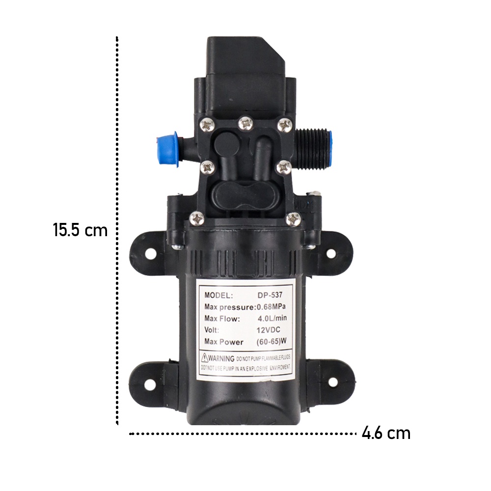 Pompa Air Elektrik High Pressure 12V - DP-537 - Black