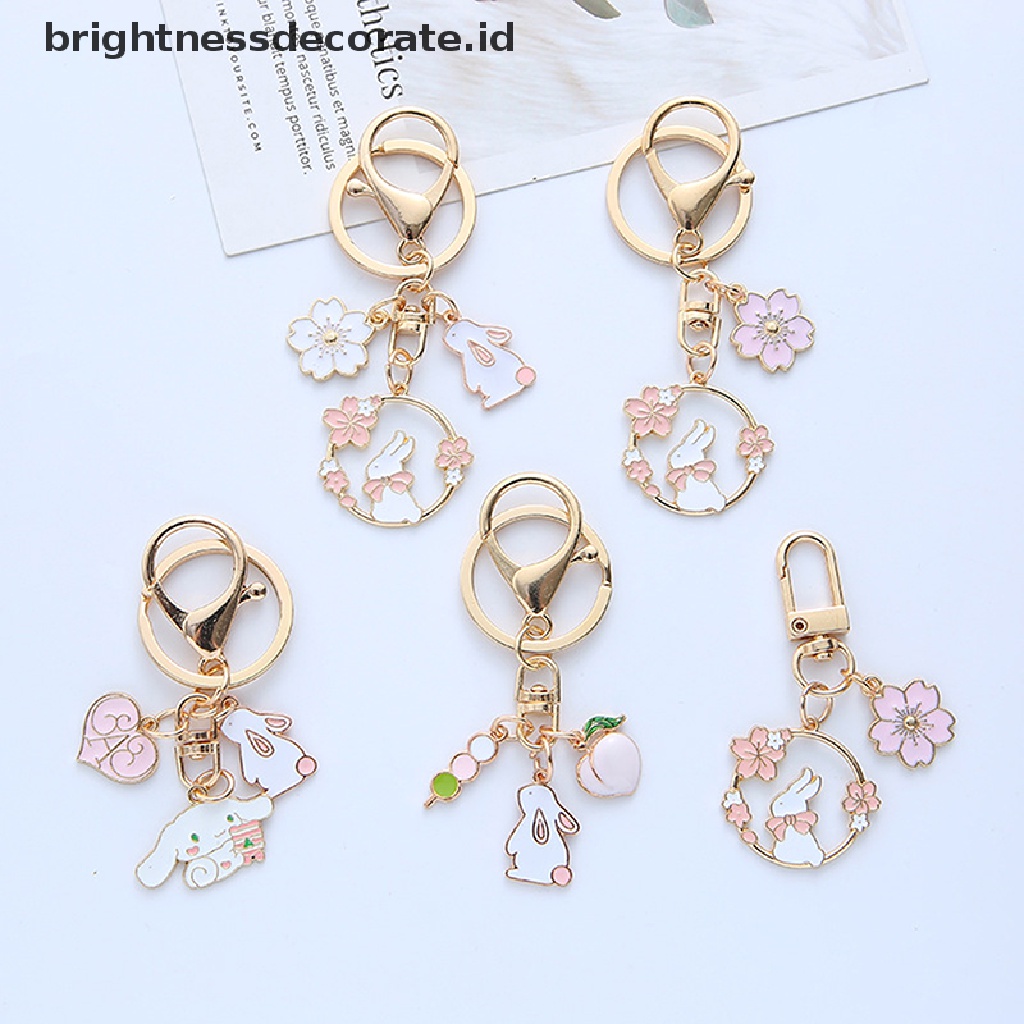 [Birth] Kartun Sakura Kelinci Gantungan Kunci Kucing Liontin Ransel Keyring Best Friend Ch C [ID]