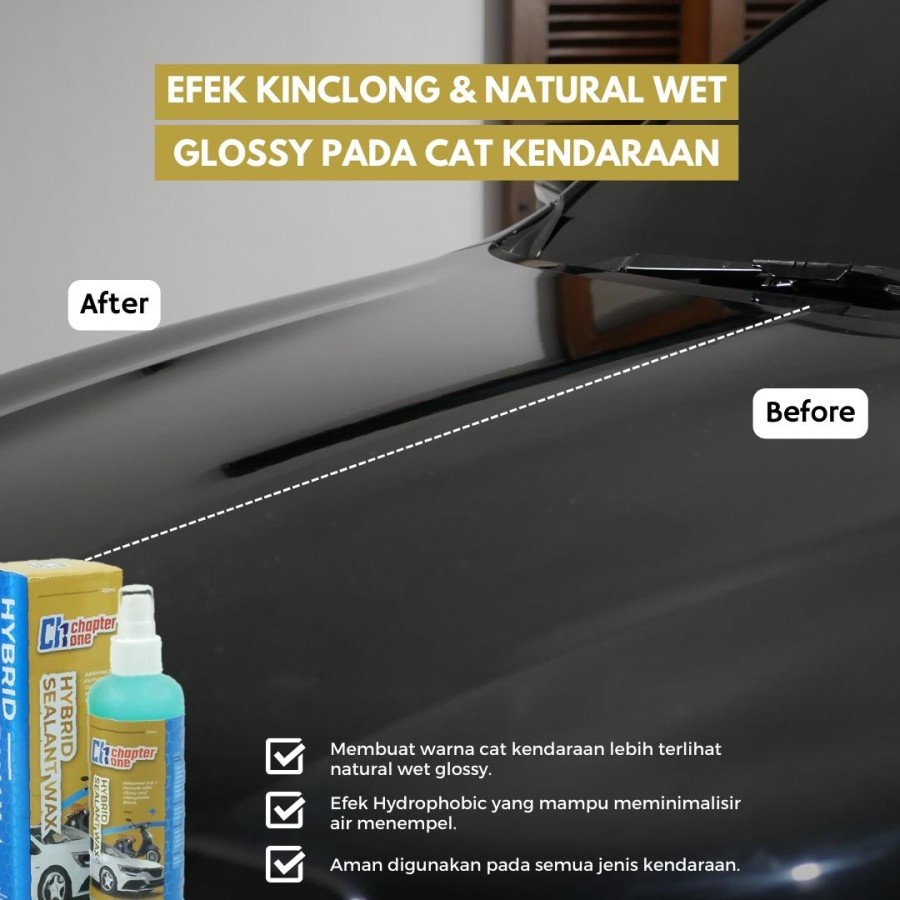 Chapter One Hybrid Sealant Wax 250 ml Pengkilap Mobil dan Motor - Semi Nano Coating Mobil &amp; Motor
