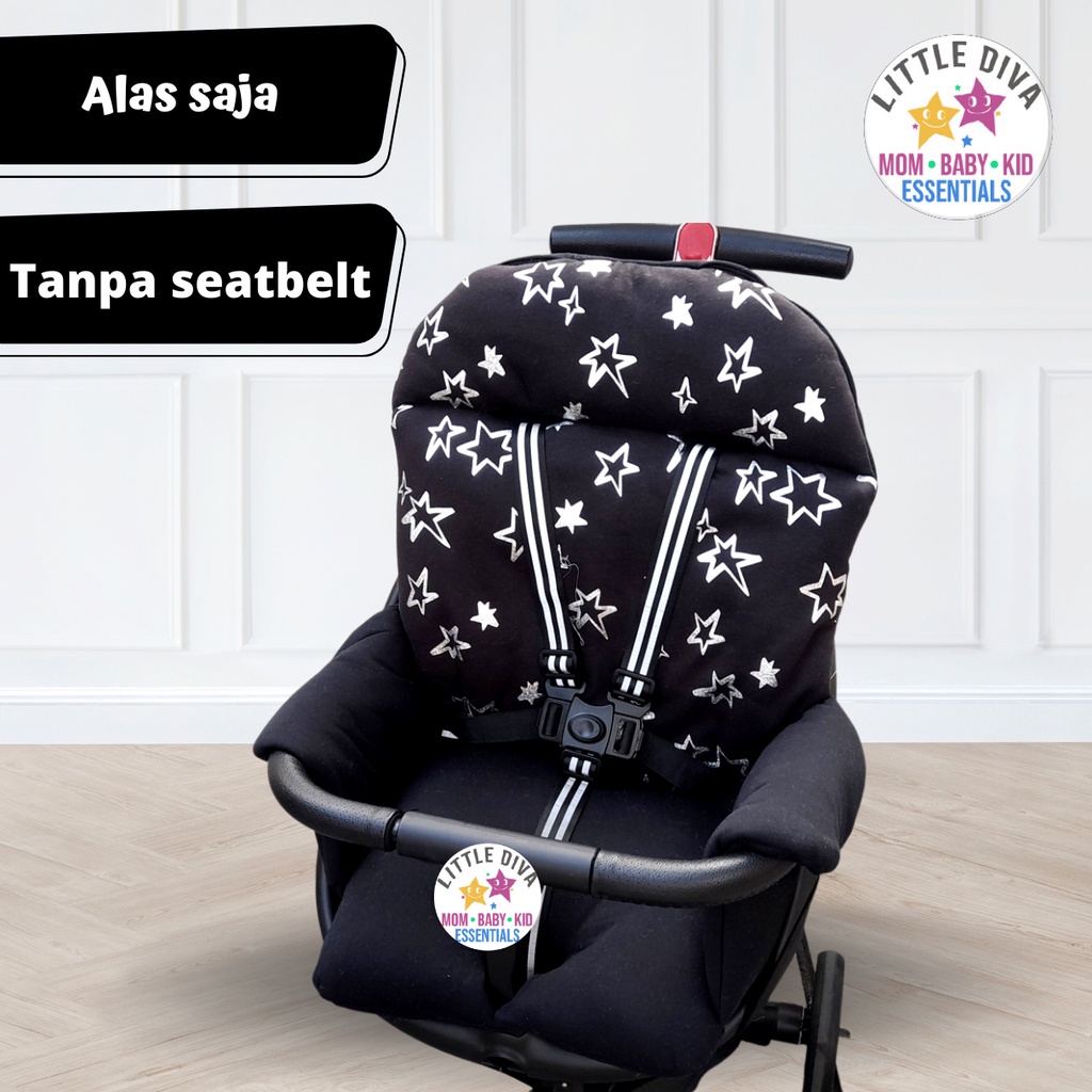 Stroller Egg 45 K SPARKLING - Alas Stroller TANPA TALI SEATBELT tinggi 45 cm Motif Dudukan Bantalan Stroler Kereta Dorong Exotic LW120 LW121 LW 120 121 Baobaohao V3 LW959 959 Pasific SP T006 T 006