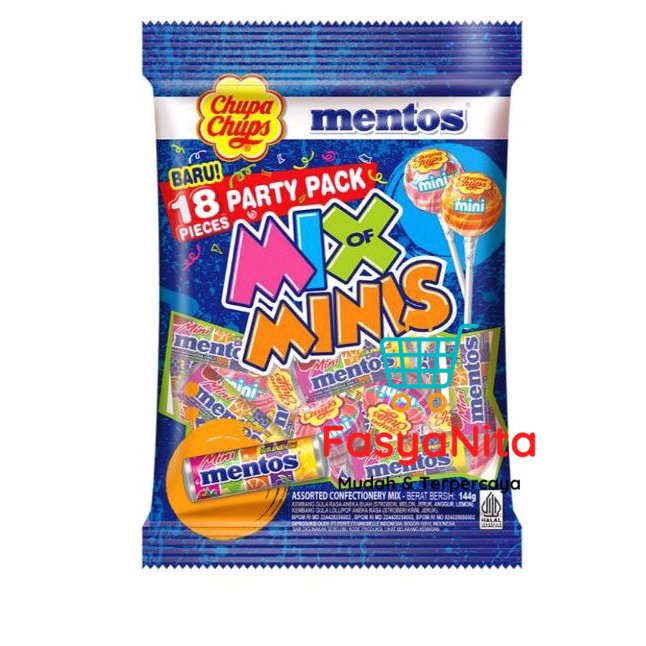 

Limited edition Mentos X Chupa Chups Permen Party Pack Mix of Minis 144 g