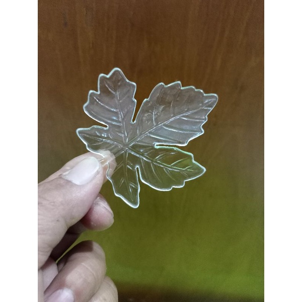 Snoflake Daun Plastik Bening Hiasan pohon Natal