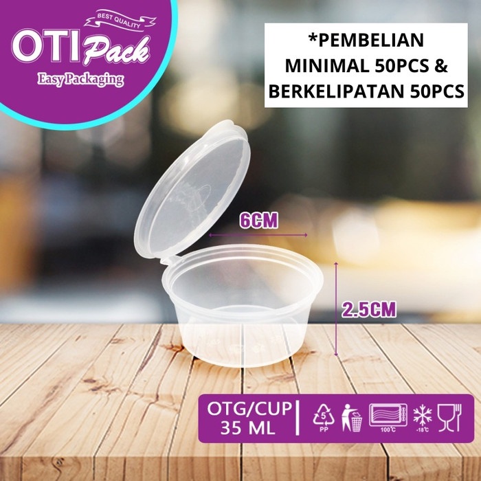 [Cup] Oti Pack Thinwall Cup 35 Ml / Tempat Saos Takeaway Thinwall 35 Ml [Tersedia]