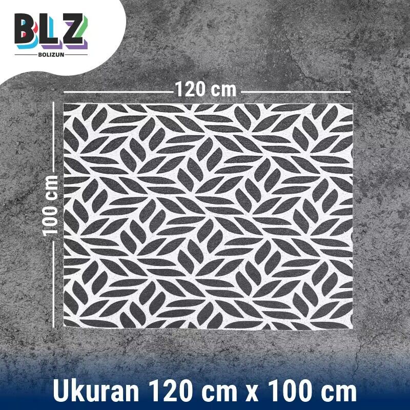 Bolizun Keset Karpet PVC Mie Bihun Pola pencetakan motif abstrak100x120cm