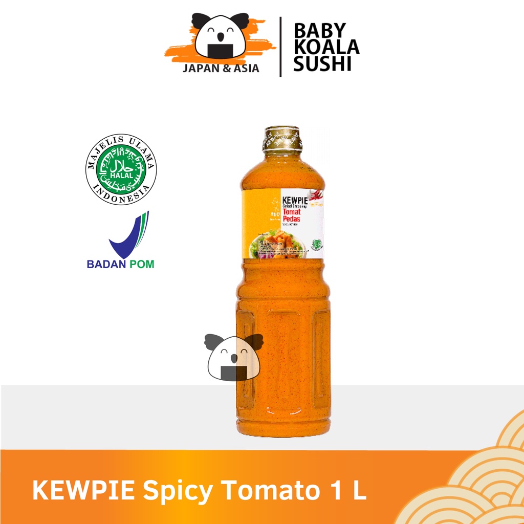 KEWPIE Salad Dressing Spicy Tomato 1 liter │ Saus Salad Tomat Pedas