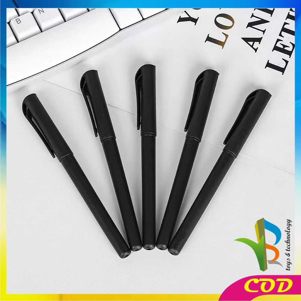 RB-A45 Pulpen Hitam 0.7mm Motif Polos Tinta Hitam Simple Ballpoint / Pena Alat Tulis Kantor Sekolah Pens Black Import