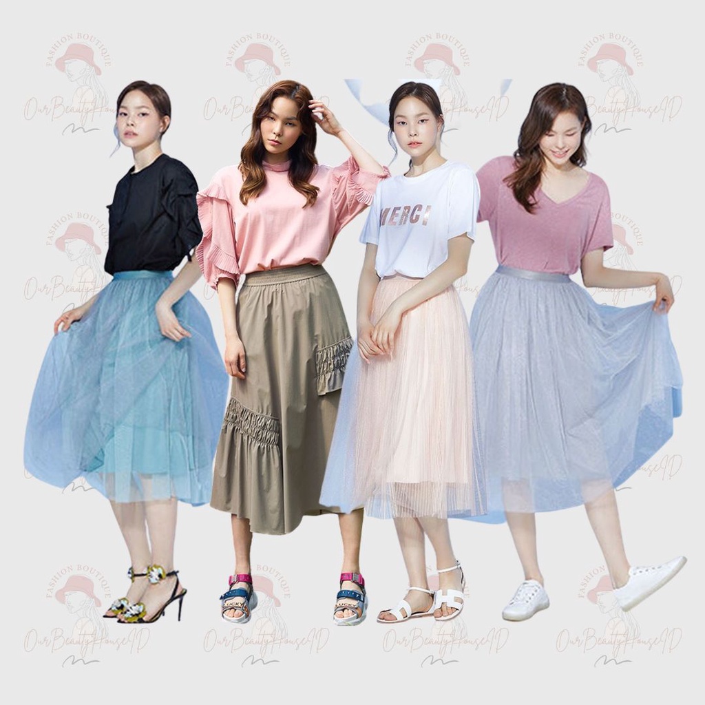 LAPIAF Rok Tutu Skirt Oceans Pearlgray Black Fairy Ruffle Olive