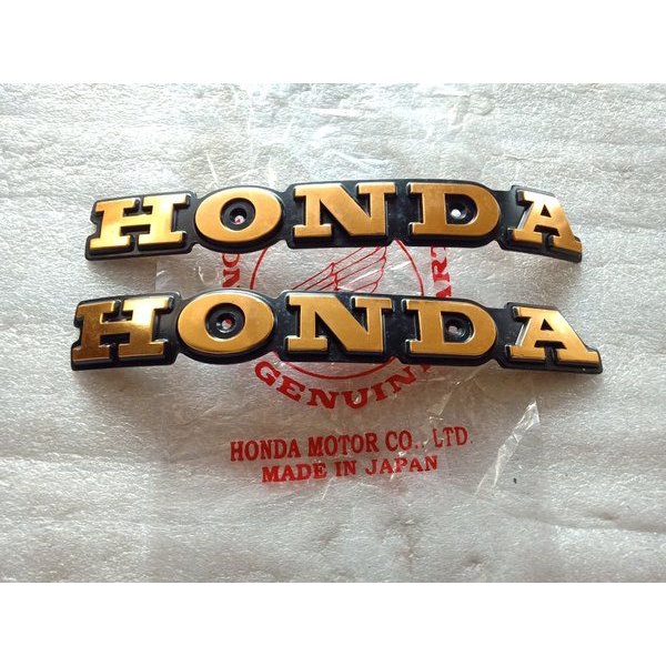 honda cb125 cb175 cb200 emblem tangki gold original nos japan