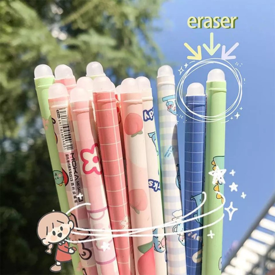 Pulpen Viral Gel Tinta Bisa Dihapus Bolpen Gel Erasable Pulpen Hapus imut lucu cakep