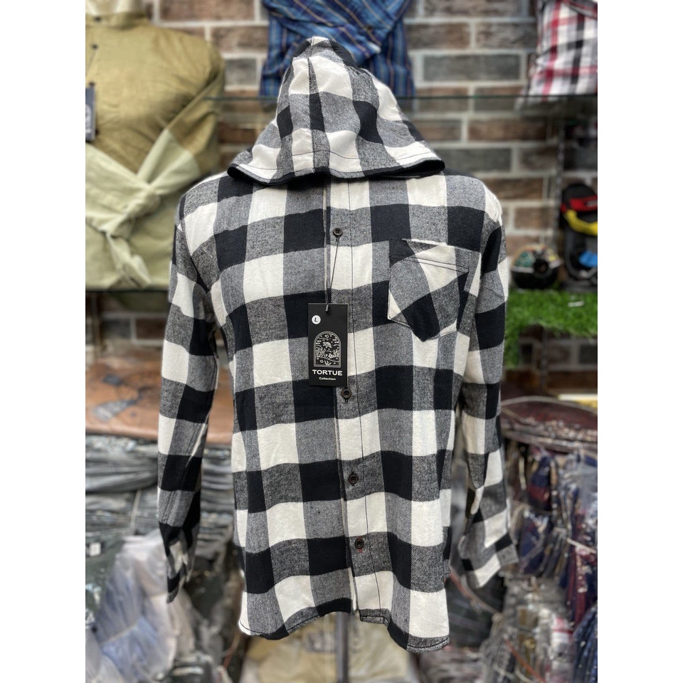 TORTUE KEMEJA TOPI FLANNEL KUPLUK PRIA