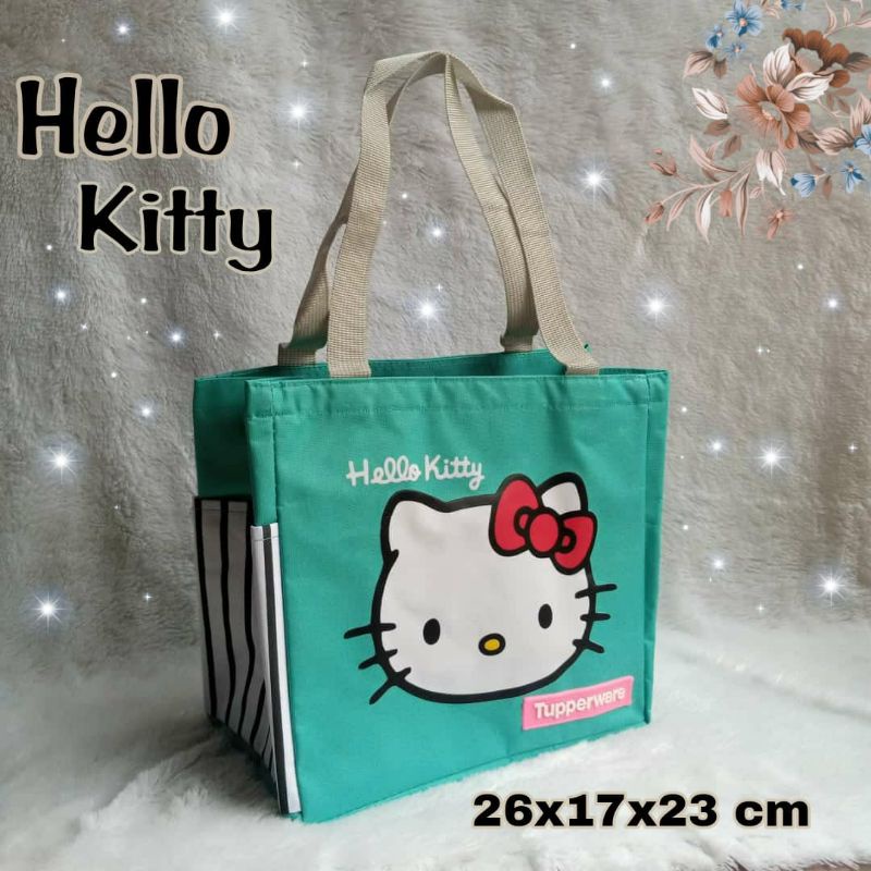 Tas bekal Hello Kitty Tupp ( Zipper bunga es )