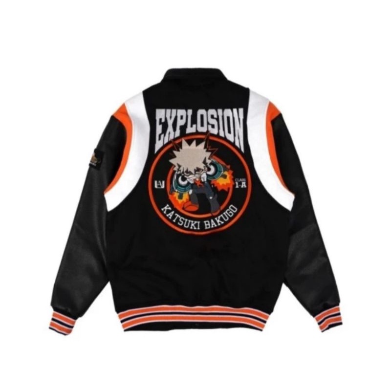 FTH x WE x My Hero Academia Varsity Jacket Katsuki Bakugo Size M
