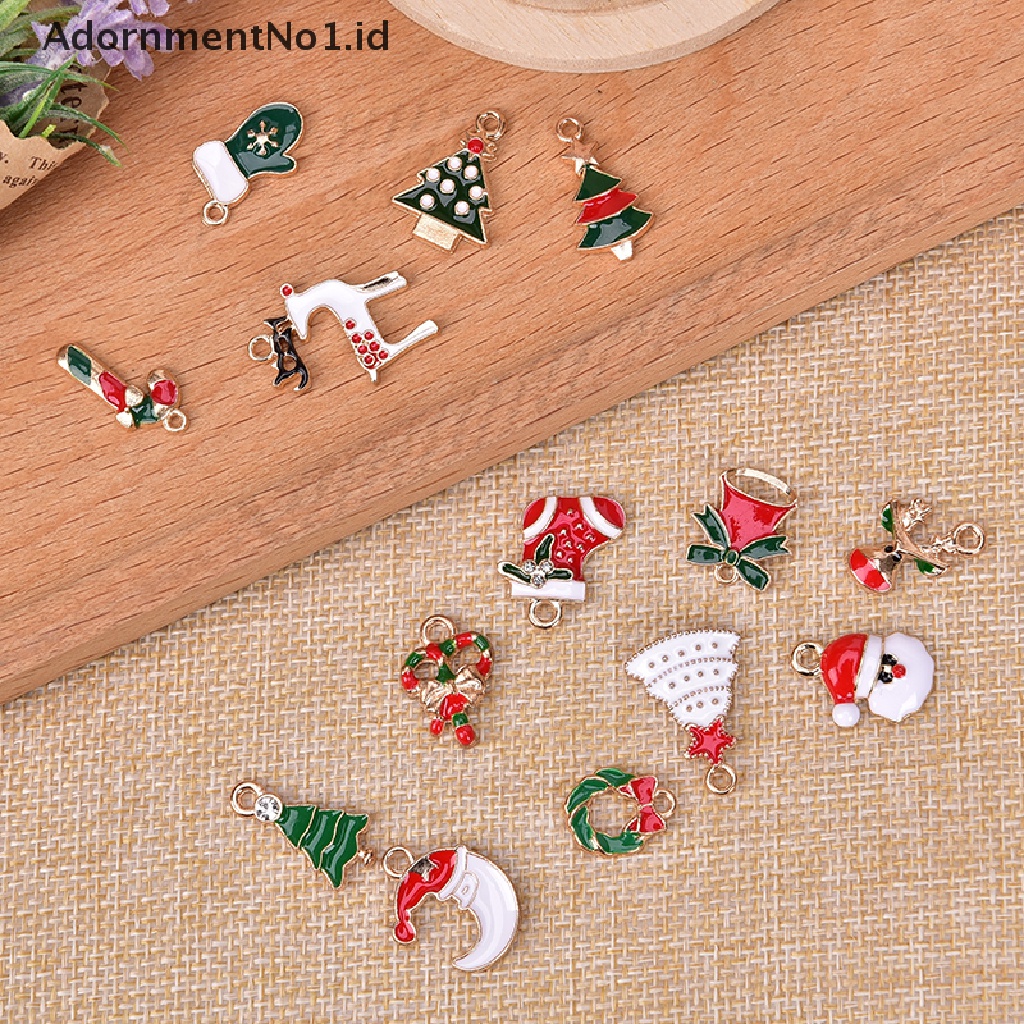 [AdornmentNo1] 30pcs/set Campuran Gaya Natal Enamel Ch Liontin DIY Mencari Perhiasan Kerajinan [ID]