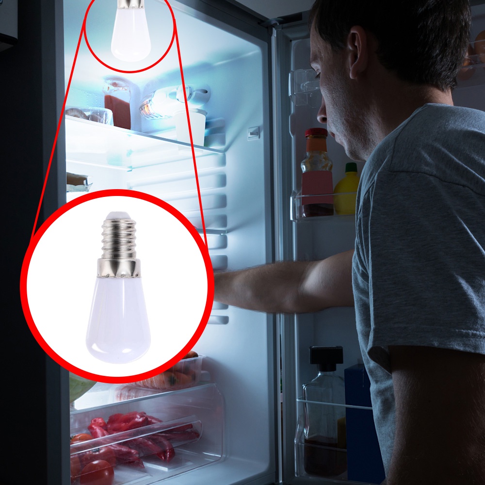 E14 Bohlam Kulkas Mini Indoor Lampu Bohlam Lemari Jahit Kulkas Freezer Lampu Bohlam Rumah Tangga Dapat Diganti 220V Screw Bulb LED Spotlight Bohlam Untuk Kamar Tidur, Dapur, Kamar Mandi