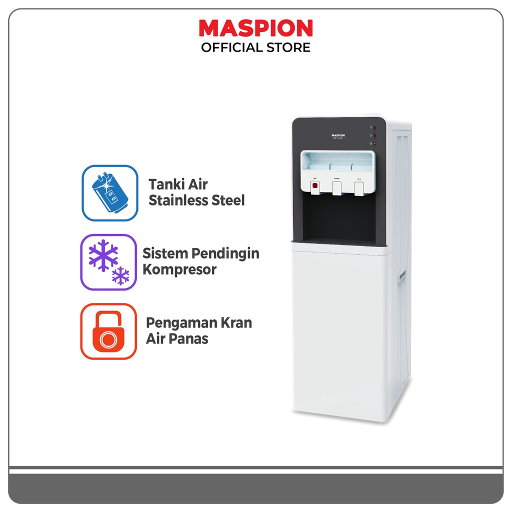 Maspion Standing Dispenser Hot Cold and Normal MD-119 PAS
