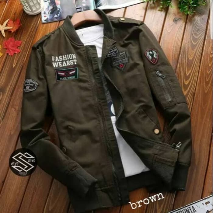 JAKET PRIA BOMBER MURAH BERKUALITAS BAHAN BABY KANVAS SIZE MLXLXXL