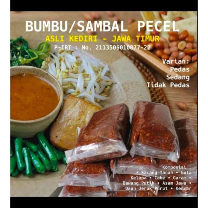 

Bumbu Sambal Pecel 250g asli Kediri Jawa Timur