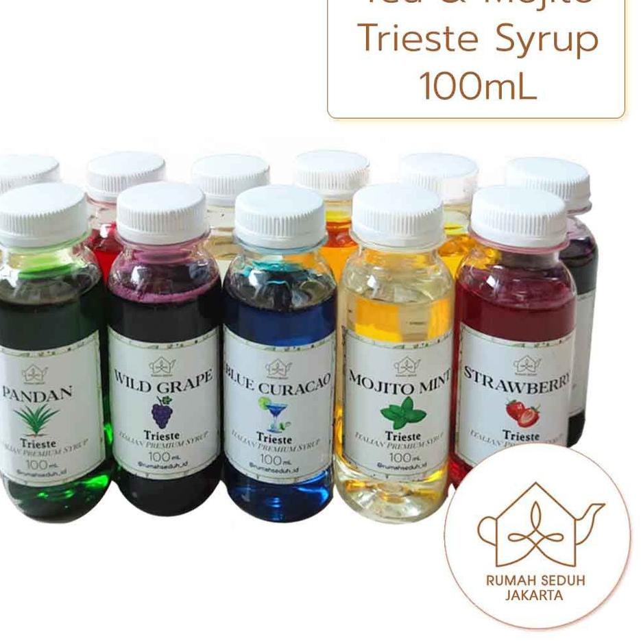 

✨MEGA ⚡ALE✨ Trieste Syrup kecil 100 mL - Sirup Rasa Buah dan Herbal varian Teh dan Mojito