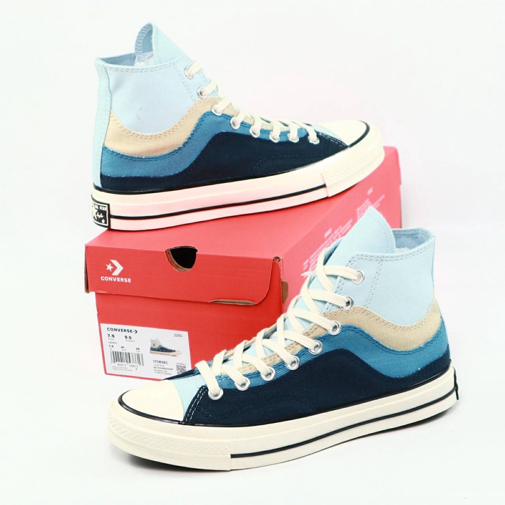 Sepatu Converse Chuck Taylor All Star 70S HI The Great Outdoors Chambray Blue BNIB Premium Original 