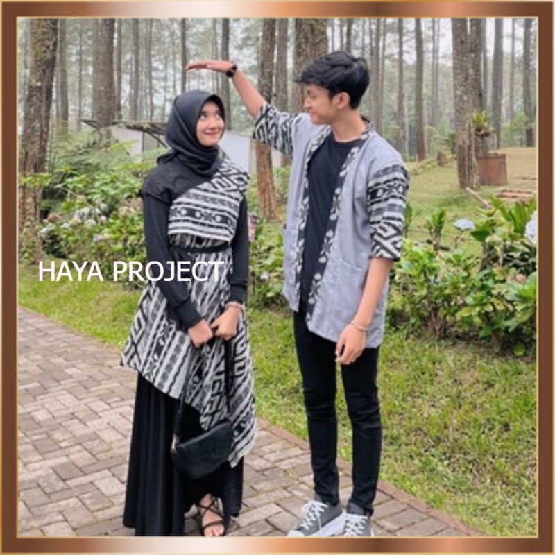 COUPLE BATIK TORAJA - COUPLE TENUN TORAJA ABU