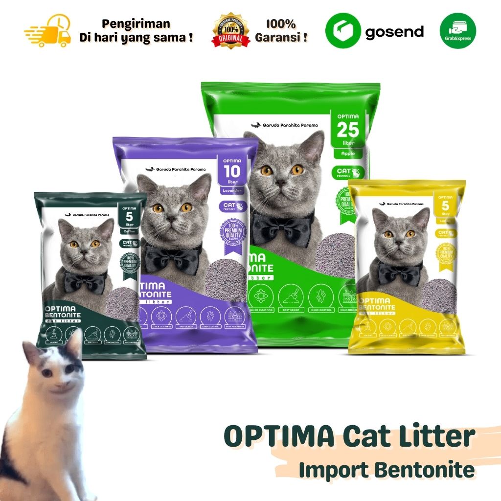 Pasir Kucing Gumpal OPTIMA Cat Litter Premium Wangi COFFEE 10 LITER