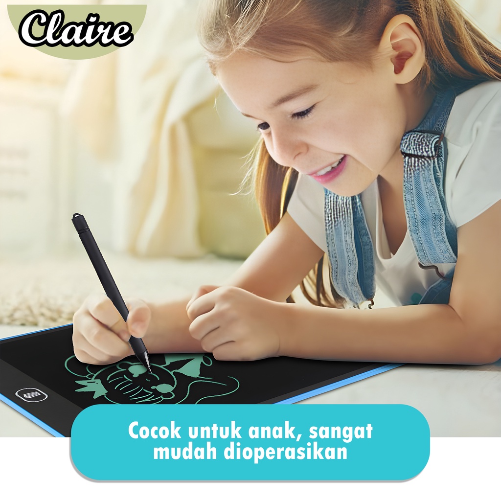 LCD Writing Tablet / Drawing Pad / Papan Tulis LCD Gambar Mainan 8,5 Inch Edukasi